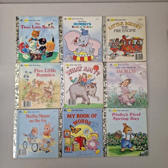 Other - Vintage 1980s A First Little Golden Book Small HC Toddlers Lot Of 9